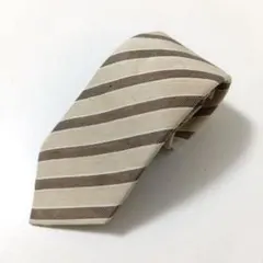 ダーバン ネクタイ レジメンタルストライプ リネン×シルク 美品のサムネイル