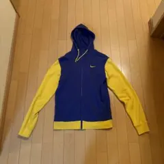 Nike フルジップパーカー 青/黄　y2k