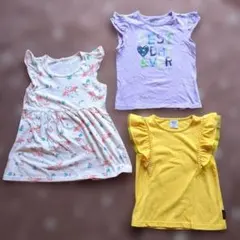 キッズ 女の子　トップス 3点セット フリル袖　110のサムネイル