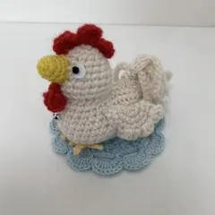ニワトリ　あみぐるみ　ハンドメイド