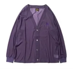 NEEDLES V領開襟毛衣 蝴蝶　XL 紫色 雪紡 針織