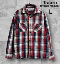 トラップユー フェイバリットモーメント L 長袖ネルシャツ 厚手 チェック