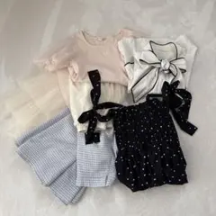 半袖トップスとスカートセット　5点