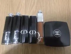 Dior リップスティック & Chanel アイシャドウパレット セット