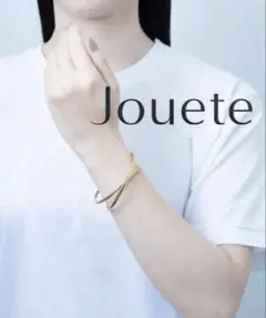 【未使用級】　バングル　クロス　jouete ゴールド　ダブルライン　バングルのサムネイル