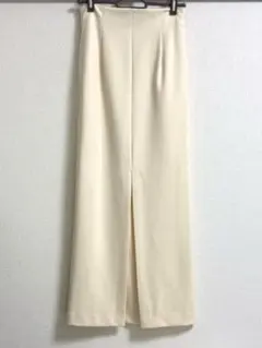定価2.5万　美品　ブレンヘイム　ジョーゼット　ロングタイトスカート　ホワイト 定価2.5万 美品 ブレンヘイム ジョーゼット ロングタイトスカート