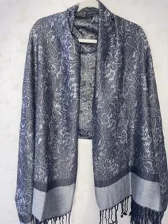 ペイズリー柄グレー系ストール