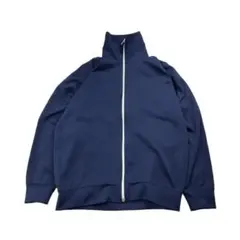 vintage 80s 日本製 トラックジャケット　ジャージ　ラグラン　紺　Sのサムネイル