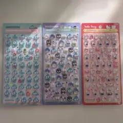 正規品 ボンボンドロップシール3種類セット キティ はんぎょどん はぴだんぶい