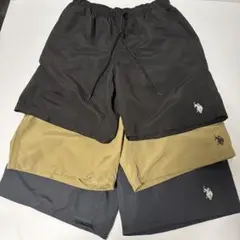 POLO ショートパンツ Mサイズ3点セット ブラック・ベージュ・グレー
