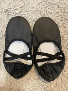 ブラックバレエシューズ ストラップ付き　20㎝