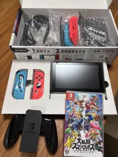 Nintendo Switch ネオンブルー/レッド 本体 +スマブラソフト