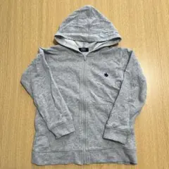 【120cm】ポロ フルジップパーカー フード付きグレー