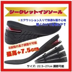 【fufu様専用】シークレット　インソール　厚底　靴　中敷　7.5 身長UP