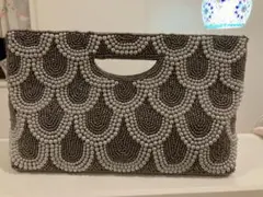 【新品】定価10000円　NOCTILUCA ビーズ刺繍パーティーバッグ結婚式