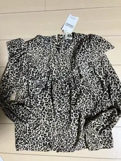 レオパード柄 長袖シャツ Mサイズ ポリエステル