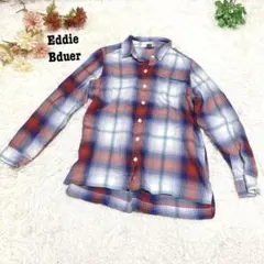 s.1507【エディーバウアー】長袖 シャツ チェック柄 カジュアル PSサイズ