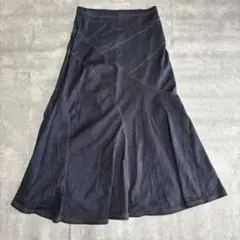 デニム マーメイドスカート ロングスカート インディゴ レディース