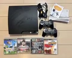 中古 PS3本体 ブラック コントローラー2個付き
