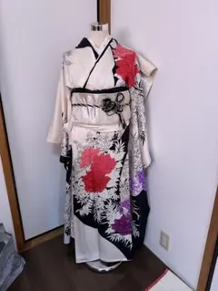 振袖フルセット　8点セット　モノトーン