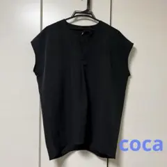 coca スキッパートップス　サイズL 黒