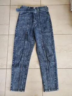 【WEGO】ハイウエストクラッシュブルーデニム ⭐テーパード⭐サイズM⭐ZARA