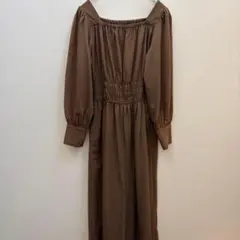 【Alley by w closet】オールインワン パンツドレス ブラウンのサムネイル
