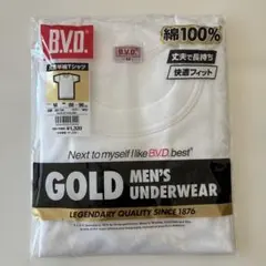 B.V.D. GOLD 丸首半袖Tシャツ ホワイト Mサイズ