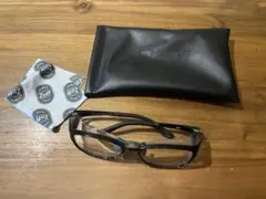 Zoff花粉対策メガネ　度なしケース付き　ブラックZA201V01-14E1