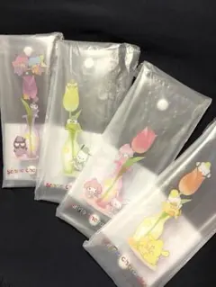 サンリオ ナムコで推し色 おたのしみくじ B賞 クリアマルチケース 4点セット