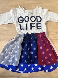 F.O.KIDS 星柄長袖ワンピース 90サイズ