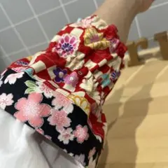 ロングアームカバー  ハンドメイド　リバーシブル