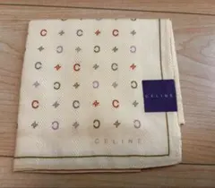 新品 CELINE セリーヌ 大判 ハンカチ マカダム 綿100% マルチカラー