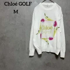 Chloé GOLF クロエゴルフ　ニットセーター　チューリップ柄　M