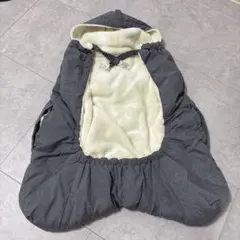 【美品・即日匿名配送】ベビーカー用 防寒ケープ グレー　西松屋　冬用のサムネイル