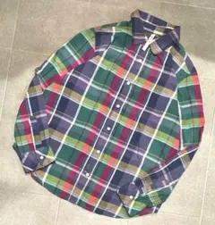 チェックシャツ　ニコアンド　niko and 長袖シャツ　カジュアル　ネルシャツ