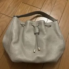 FURLA グレー レザー バケツ型バッグ