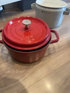 STAUB 両手鍋 20cm チェリーレッド - メルカリ