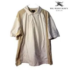 BURBERRY GOLF ポロシャツ ベージュ ホワイト Mサイズのサムネイル