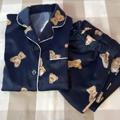 GU クマ柄 サテン パジャマ 140cm