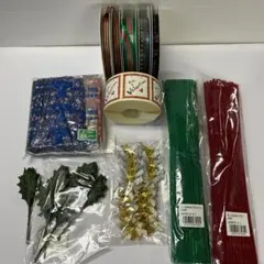 31日まで10％OFF クリスマス用リボン.モールいろいろ