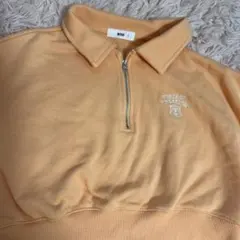 WEGO ハーフジップ スウェット オレンジ