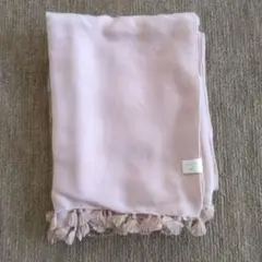 ピンク フリンジ付き ストール