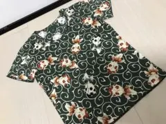 ★未使用に近い　ワンダフルワールド　唐草模様　菊　紅葉　カットソー　S 緑系のサムネイル