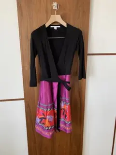 DVF ラップワンピース 美品Size4 DVF silk wrap dress