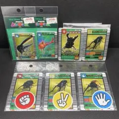 甲虫王者ムシキング 20周年限定ステッカー＆トレーディングアクリルカード計7点のサムネイル