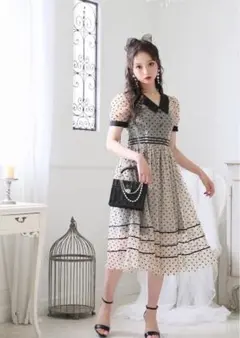 エムミーエメ クラシカルドットティアードワンピース M me eme - メルカリ