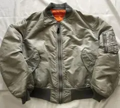 早い者勝ち！即決可能！90’s ALPHA MA-1 シルバーUSA製 短丈