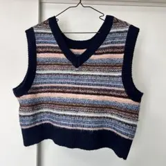 niko and… 2wayニットベスト ショート丈