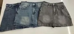 デニムミニスカートセット3点セット Sサイズ
